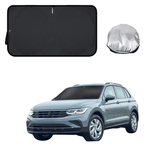 Front Windscreen Sun Shade for VolksWagen Tiguan 2016 - 2023 (Allspace) - Standard 150 x 85 cm - Black
