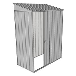 Build-a-Shed 1.5 x 0.8 x 2m Single Sliding Door Skillion Shed - Zinc