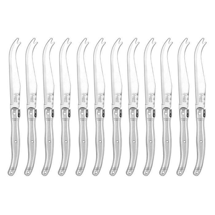 12pc Laguiole Silhouette 23.5cm Stainless Steel Cheese Knife - Silver