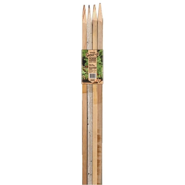 Gardman 25 x 25 x 1200mm Hardwood Stakes - 4 Pack - 1200mm