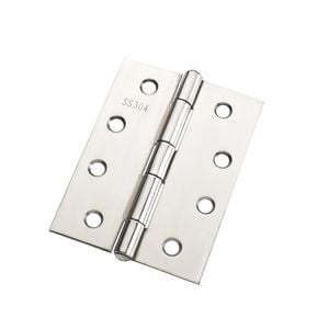 Zenith Butt Hinge 100mm 2pk Fixed Pin Polished Stainless Steel