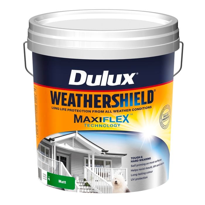 Dulux 15L Vivid White Matt Weathershield Exterior Paint