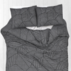 Amson Pure Cotton Super King Quilt Cover Set With Extra Standard Pillowcases - Ariana Carbon