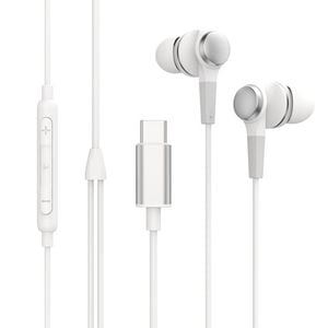 Rewyre USB- C Wired Microphone and Volume Control Earphones White