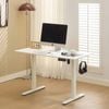 Electric Standing Desk Height Adjustable, Sit & Stand Desk for Home Office with Splice Board and Memory Controller, White