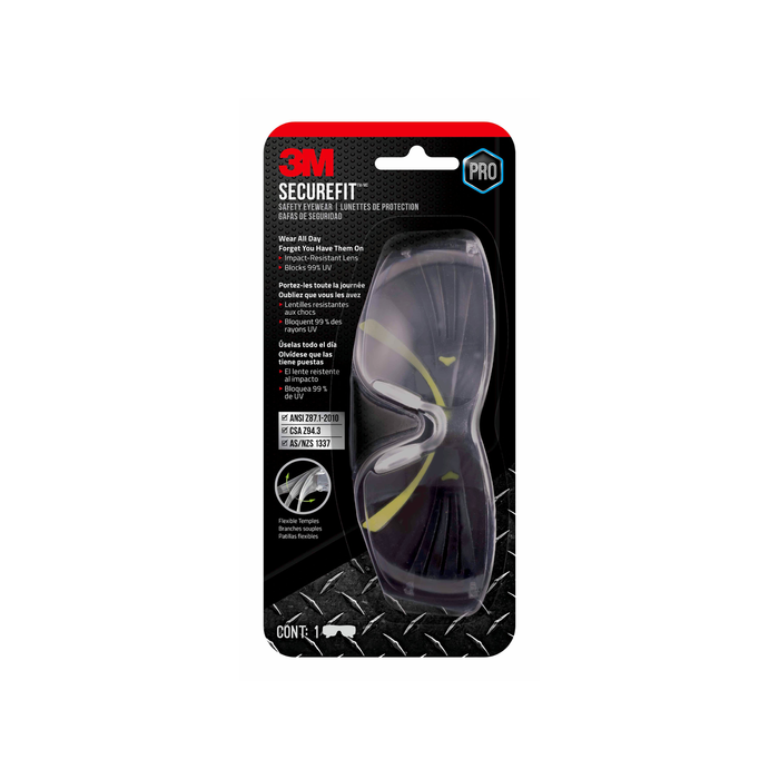3M Clear SecureFit 400 Anti-Fog Eye Protection