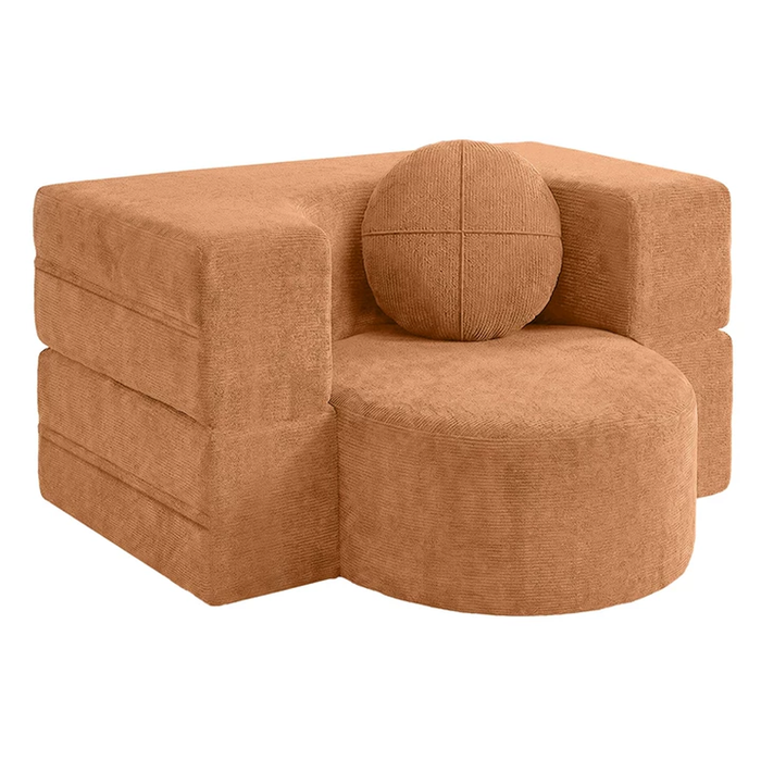 Familand 100cm Convertible Memory Foam Sofa Bed In Dark Khaki