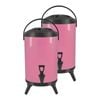SOGA 2X Stainless Steel Insulated Beverage Dispenser with Tap 10L Pink