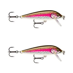 2x Rapala 7cm Countdown Sinking Hardbody Balsa Fishing Lures - Artistic Rainbow