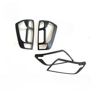 Black Headlight & Taillight Covers For Nissan Navara Np300 D23 2015-2020