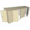 Build-A-Shed 1.2 x 5.2 x 2.0m Skillion Double with Single Hinged Side Doors Shed - Cream