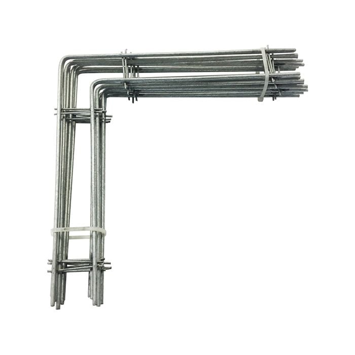 Masons 49 x 265 x 265mm Galvanised Bricklock Corner - 10 Pack 