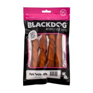 Blackdog Pork Twists - 4 Pack B244