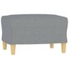 vidaXL Footstool Light Grey Fabric Ottoman Footrest Living Room Sofa Stool