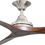 ThreeSixty 152cm Nickel / Koa 3 Blade AC Spitfire Ceiling Fan - Koa