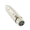 3 Pin XLR MIC female to RCA male Connector Adaptor Plug