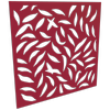 ProtectorAl 300-1200w x 300-1200h Dark Red/Gloss White Large Leaf Unframed Composite Deco Panel