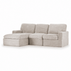 Airluxe Orion Bone 276cm 3 Seater Compressed L-Shaped Lounge Couch