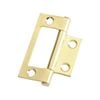 Lane 50 x 40 x 1.2mm Brass Plated Fixed Pin Easy Fit Hinge - 2 Pack