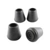 Surface Gard 13mm Black Round External Rubber Chair Tips - 4 Pack