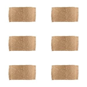6PK LVD Placemat Fringe Natural Rec Decorative Home Kitchen Decor 45x30cm