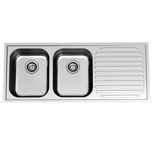 Clark Monaco Double Left Hand Bowl Sink With 1 Tap Hole