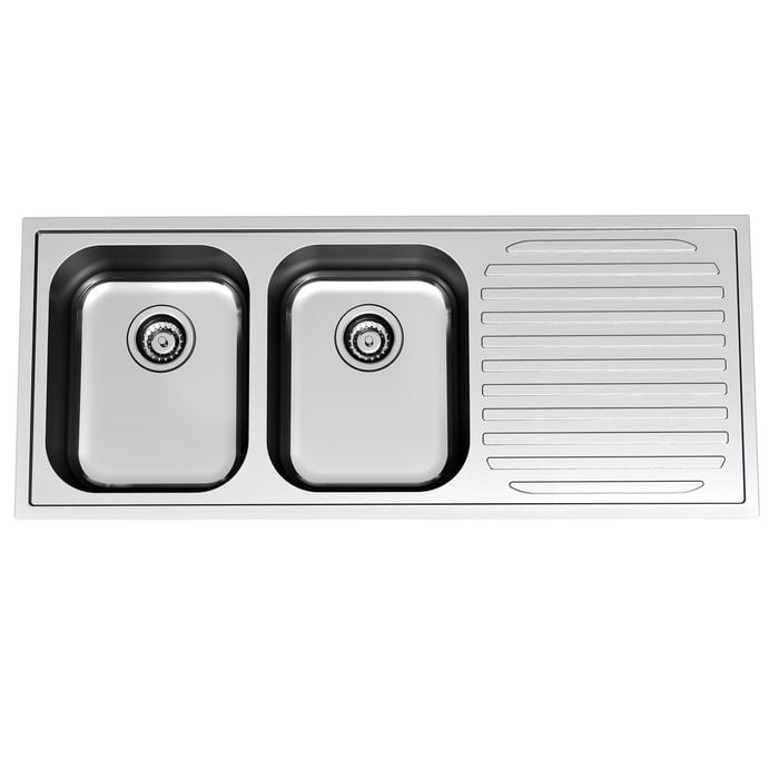 Clark Monaco Double Left Hand Bowl Sink With 1 Tap Hole