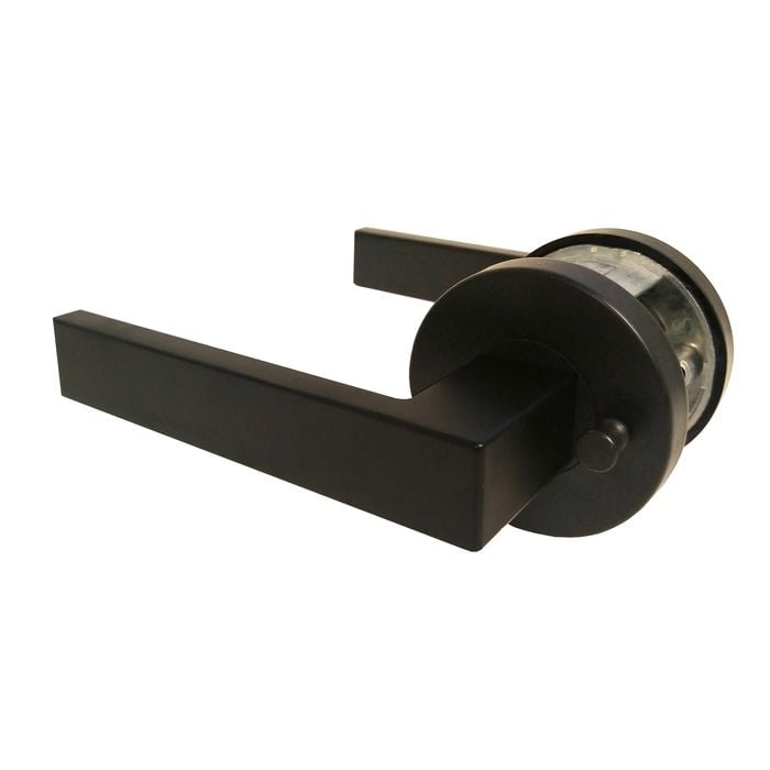 Miles Nelson Matte Black Skyler Privacy Lever Set