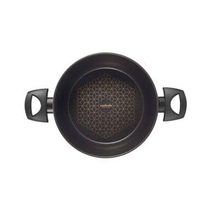 Essteele Per Salute 24cm/4.5L Non-Stick Covered Cooking Casserole w/Handle Black