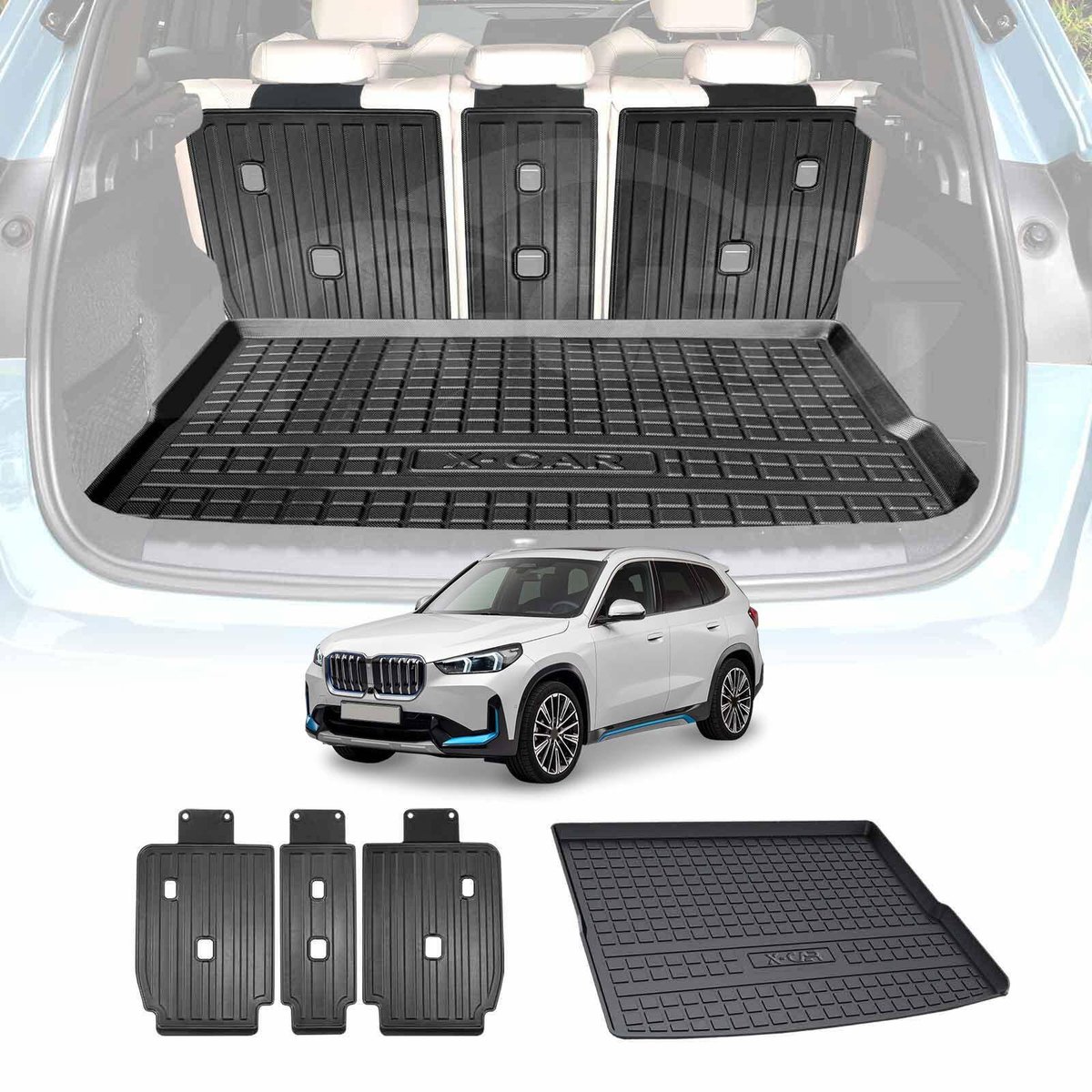 3D All Weather Boot Liner Back Seat Protector Combo for BMW iX1 2023 ...