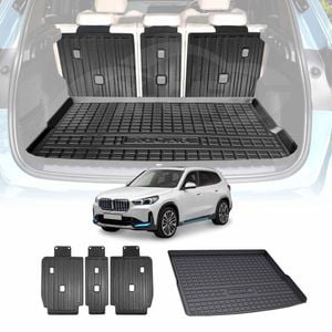 3D All Weather Boot Liner Back Seat Protector Combo for BMW iX1 2023-Onwards Kick Mats Cover Cargo