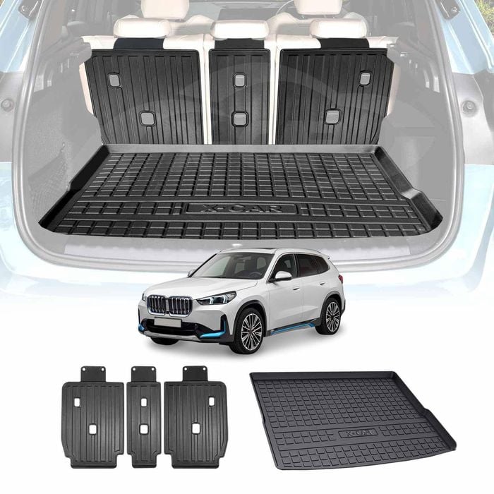 3D All Weather Boot Liner Back Seat Protector Combo for BMW iX1 2023-Onwards Kick Mats Cover Cargo