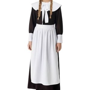 Thanksgiving Pilgrim Girls Historical Costume Dress - Medium