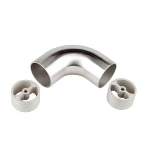 Porta 43mm Stainless Steel Handrail 90° Bend