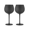 Tempa Aurora 2 Piece Gin Glass Set 600ml 10X10X21.5cm   - Black