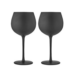 Tempa Aurora 2 Piece Gin Glass Set 600ml 10X10X21.5cm   - Black