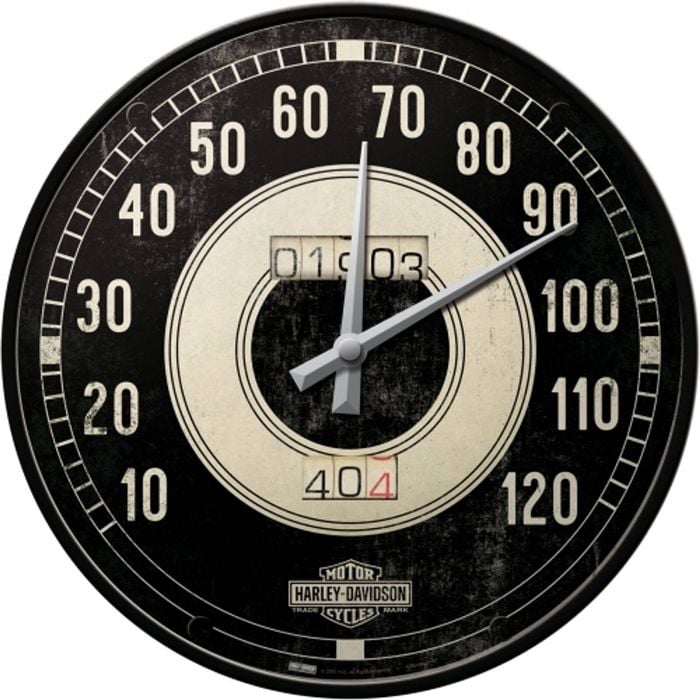 Nostalgic Art 30cm Harley-Davidson Speedo Round Wall Clock