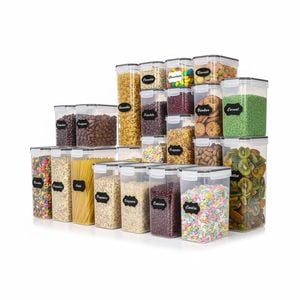 16-Pack Airtight Food Storage Containers Set Pantry Organiser