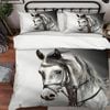 3D White Horse 191 Bedding Set Pillowcases Quilt Duvet Cover Set Queen King