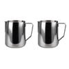 2PK Coffee Culture Stainless Steel 1L Milk Frothing Jug Container w/ Handle Slvr