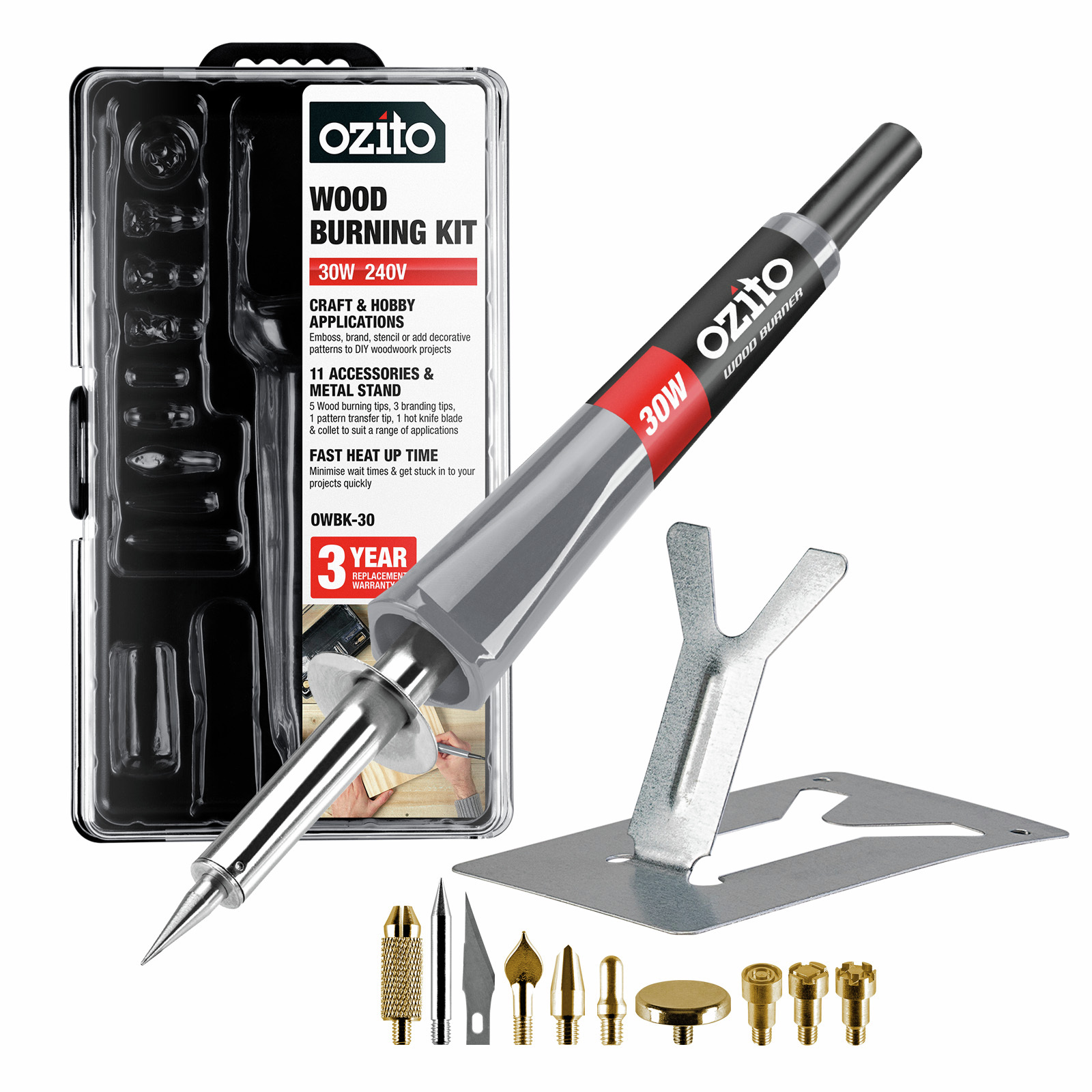 Ozito 30W Wood Burning Kit Bunnings Australia