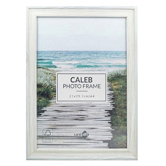 Unigift Caleb Wooden/Glass Picture Photo Frame A4 21x29.7cm Grey/Cream