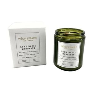 More Than Party Green Soy Candle Home Fragrance Lime Basil Mandarin 210g