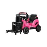 Mazam Ride-on Forklift Electric Car Toy 12v W/ Lift/load Rechargeable Pink