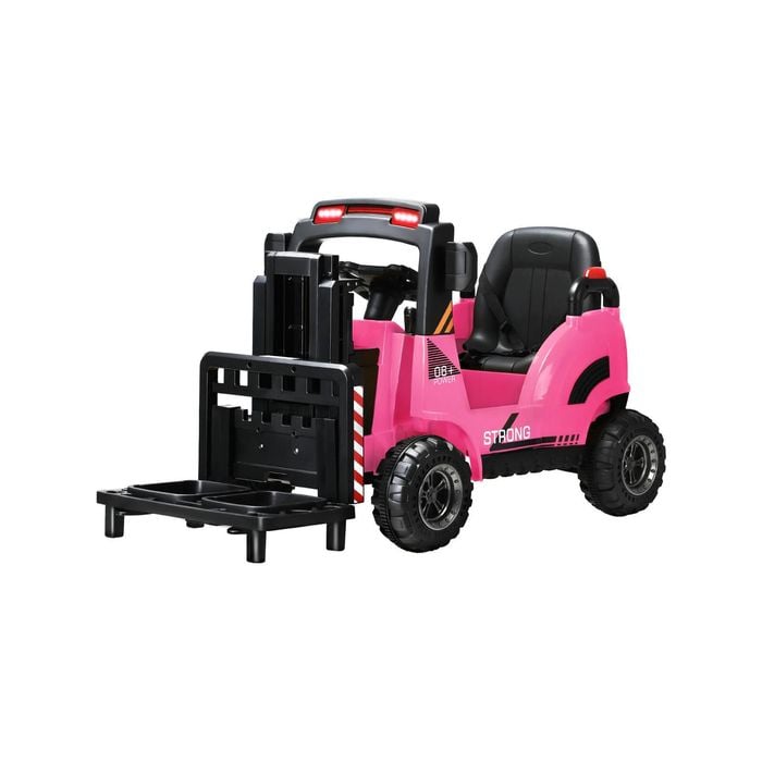 Mazam Ride-on Forklift Electric Car Toy 12v W/ Lift/load Rechargeable Pink