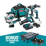 Makita 18V Brushless 6 Piece Combo Kit DLX6108TX1