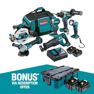 Makita 18V Brushless 6 Piece Combo Kit DLX6108TX1