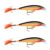 3x Rapala 8cm X Rap Jerkbait/Slashbait Hard Body Fishing Lures - Gold
