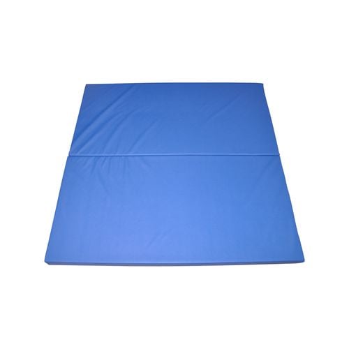 Blue 120cm x 120cm x 5cm Gymnastics Mat 2 Piece Folding Gym Exercise Yoga Mat Bunnings Australia