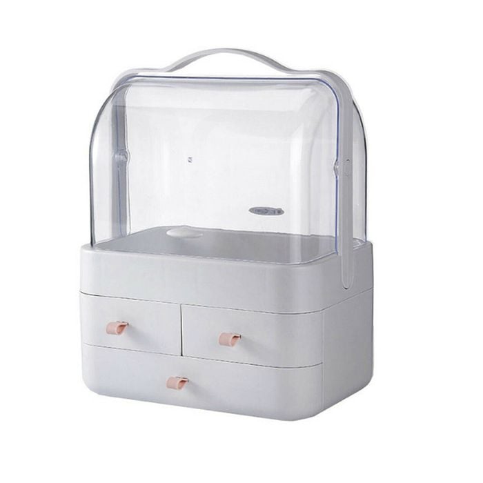 Cosmetics Storage Boxes Portable Dust-proof Makeup Jewelry Case Desktop Drawer